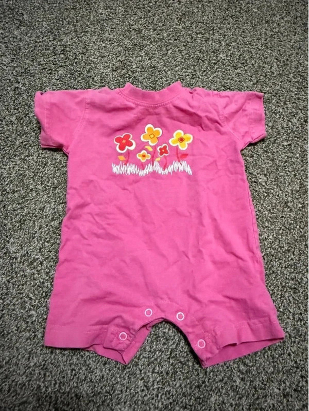 Vintage Honors Baby Girls Pink Floral Romper 3-6 Months